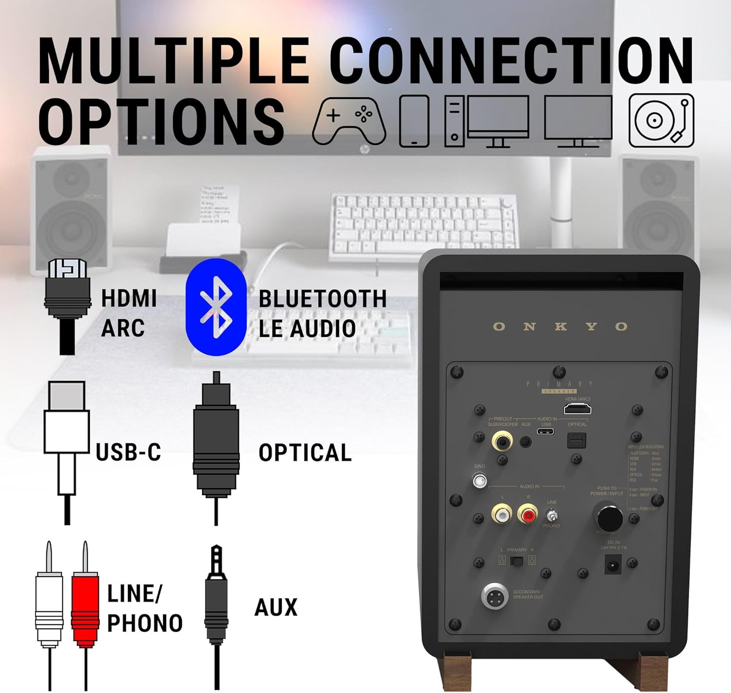 Onkyo GX30 Masaüstü Aktif Hoparlör