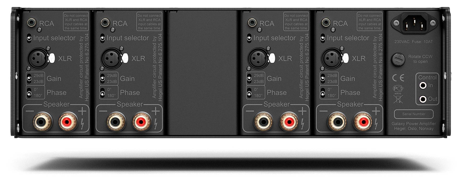 Hegel C54: 4 x 150 W Mimari Amfi 4x150 Watt
