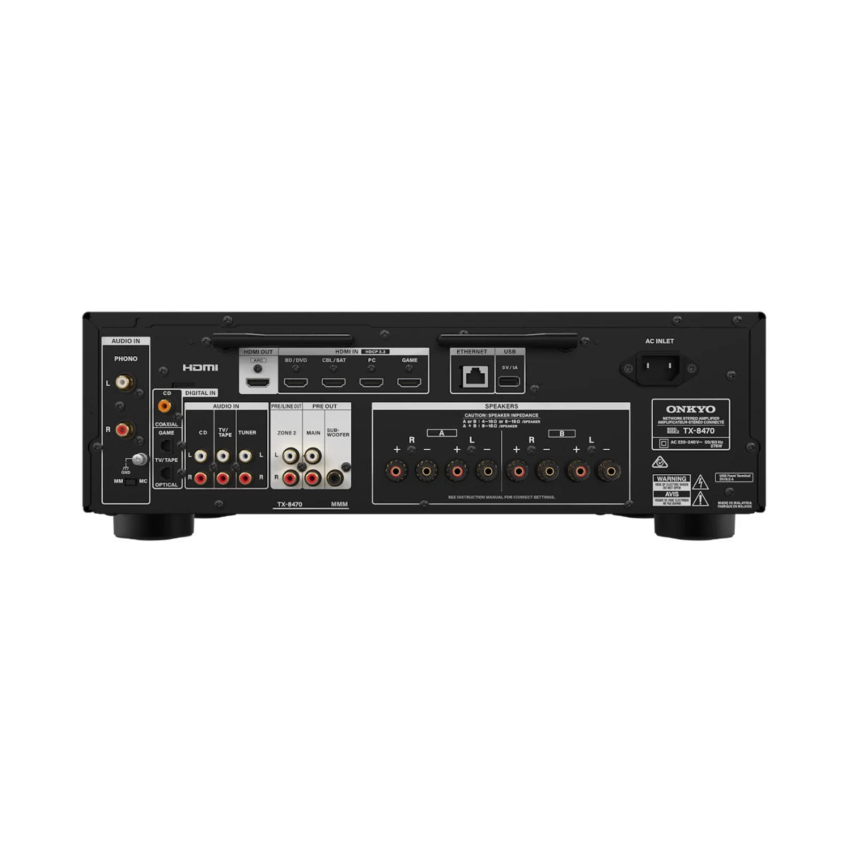 Onkyo TX - 8470 Hi - Fi Network Stereo Receiver Siyah - Stereo Amplifikatör
