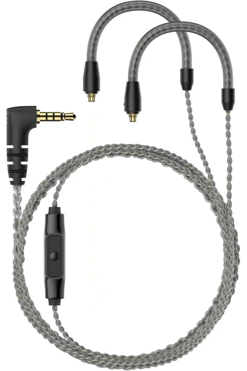 Sennheiser IE 200 / IE 300/ IE 600 / IE 900 3.5mm Mikrofonlu MMCX Ses Kablosu - ses kablosu