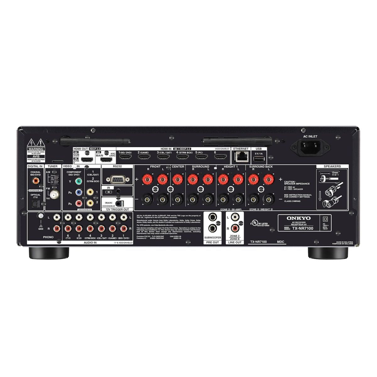 Onkyo TX-R7100 M2 9.2 Kanal THX Sertifikalı AV Receiver Siyah