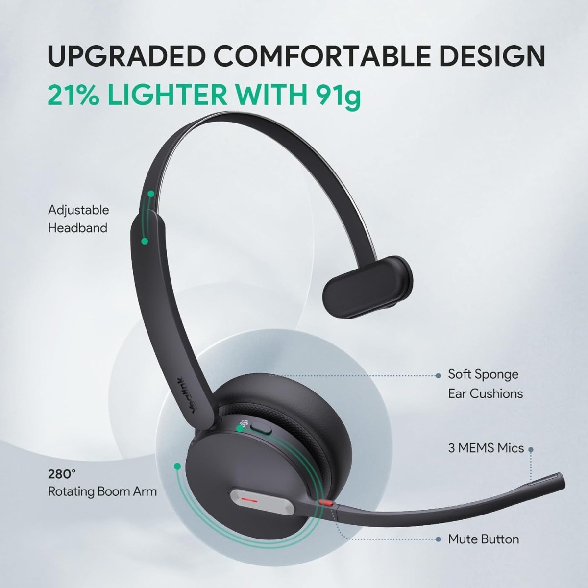Yealink BH70 Mono UC USB - C - Ofis Kulaklığı