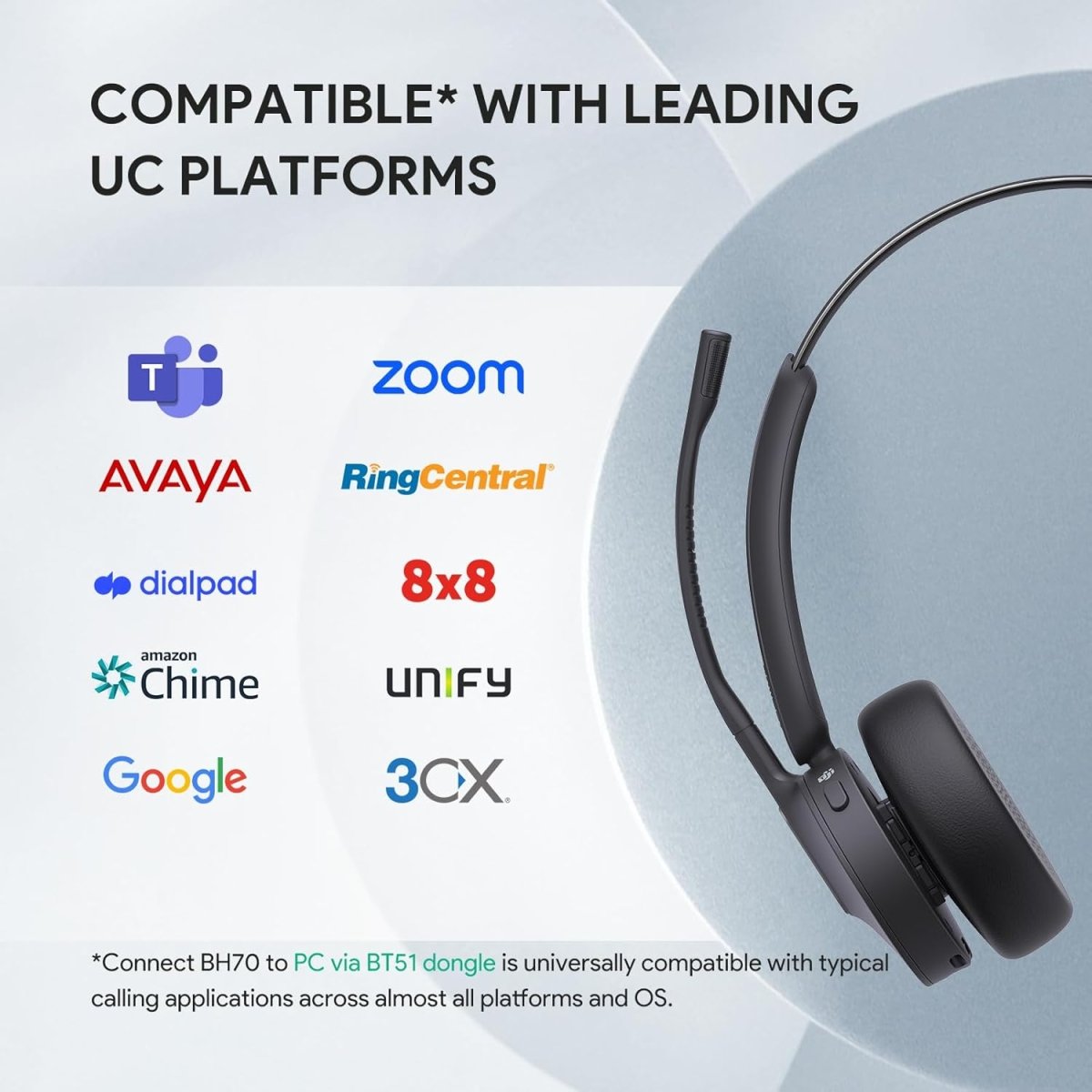 Yealink BH70 Mono UC USB - C - Ofis Kulaklığı