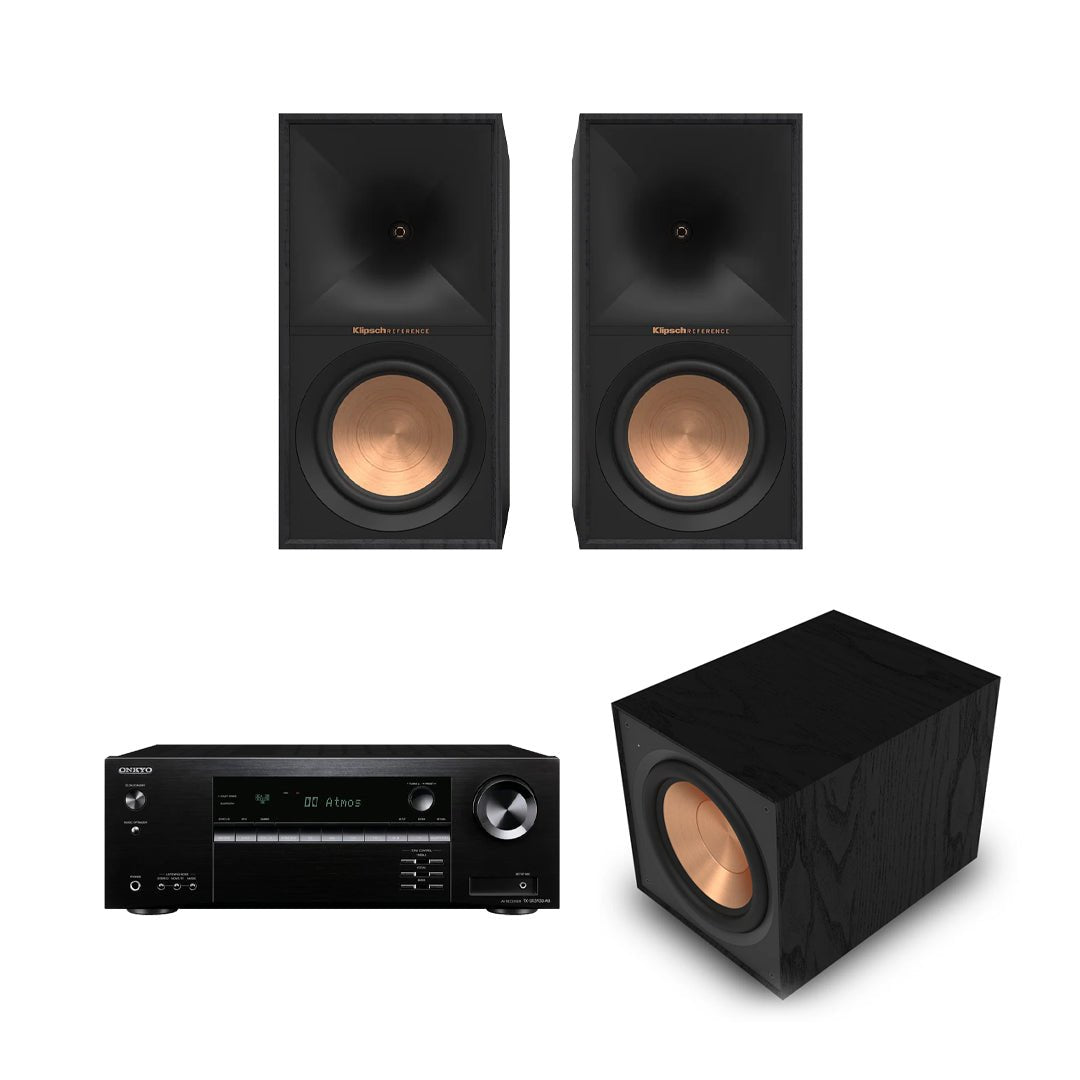 Klipsch & Onkyo 2.1 Stereo Hi - Fİ Müzik ve Sinema Paketi - Raf Tipi Hifi Hoparlör