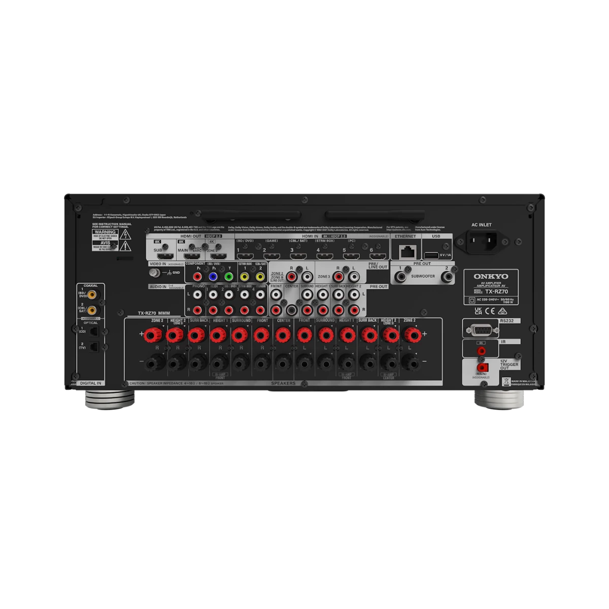 Onkyo TX - RZ70 11.2 - Channel AV Receiver - Stereo Amplifikatör